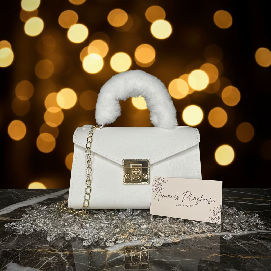 White mini handbag