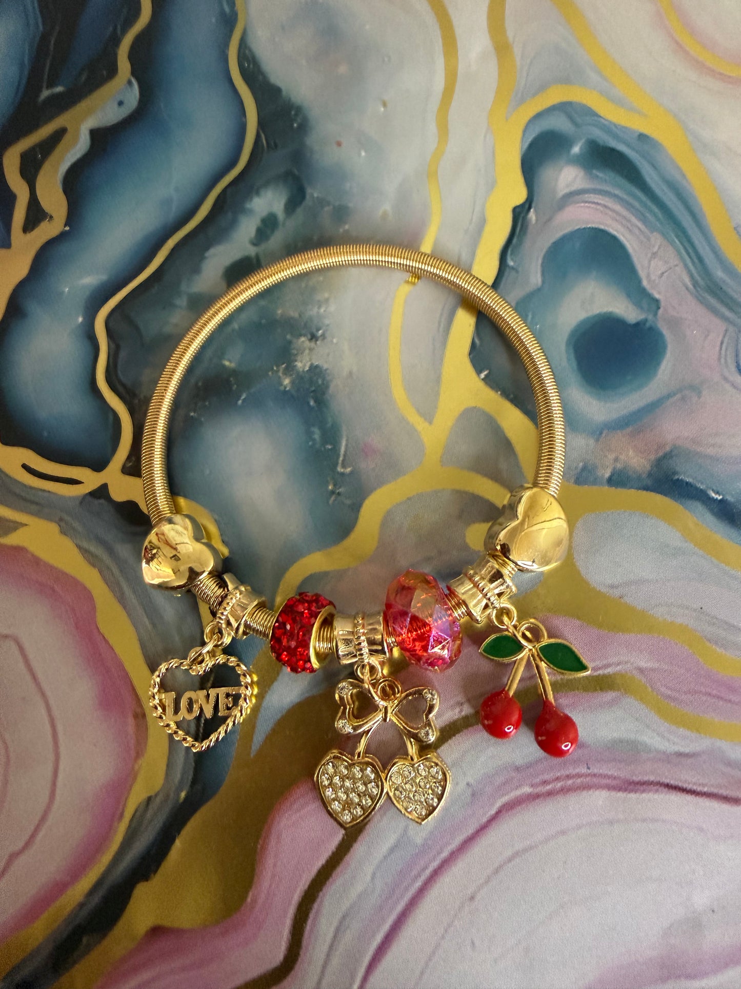 Golden Cherry Bracelet