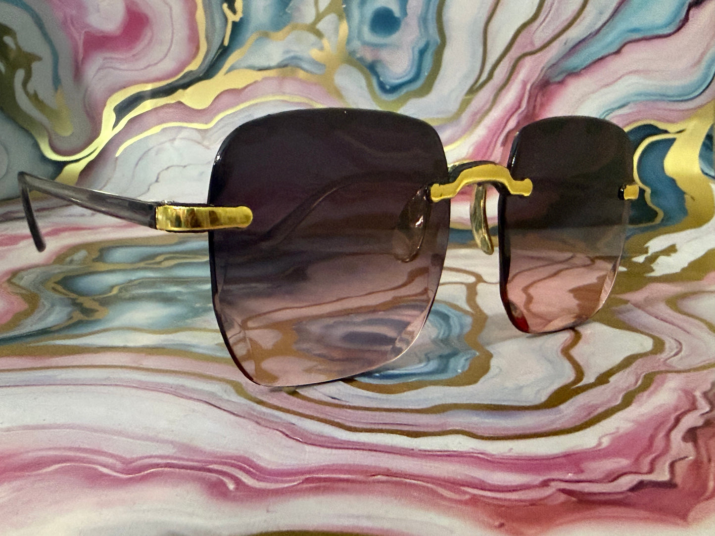 Pink and black sunglasses